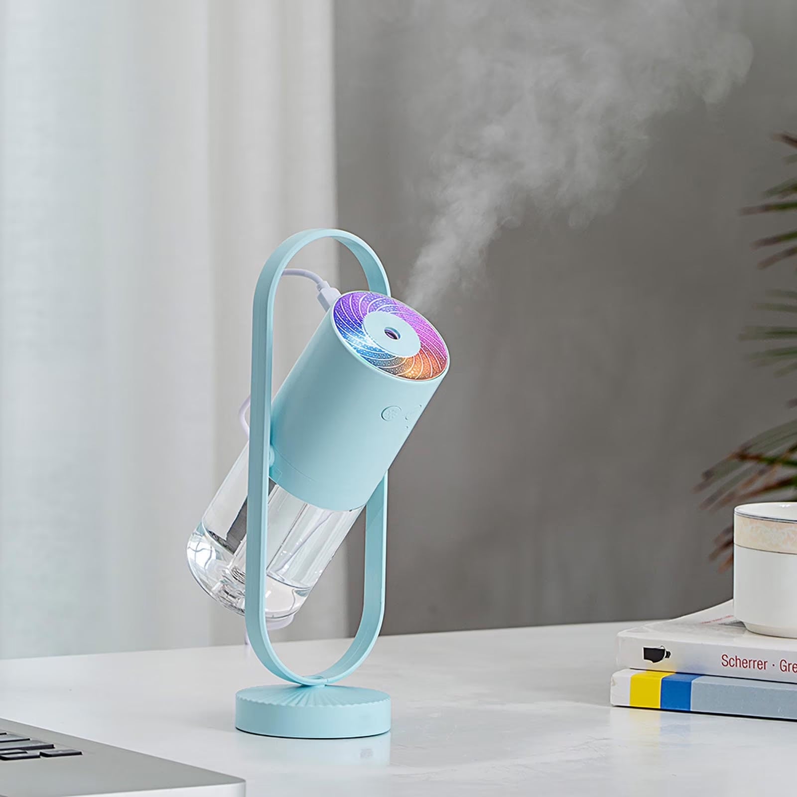 Dengmore Cool Mist Humidifier Humidifier Desktop Mini Humidifier Aroma Diffuser 360° Angle for Bedroom Room Office Car Living Room and Dining Room